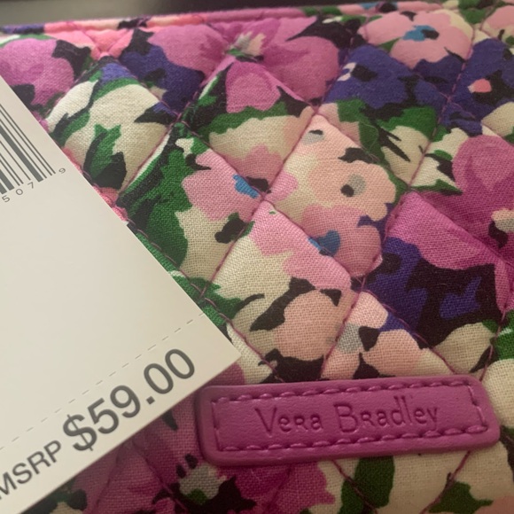 Vera Bradley Floral Quilted Wallet - Pink, Purple, Green - Picture 2 of 5